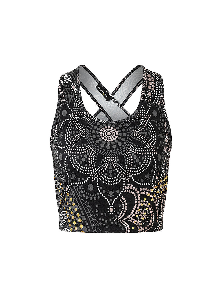 SPIRIT OF OM Damen Yoga Bra Maui ohne Polster schwarz | M